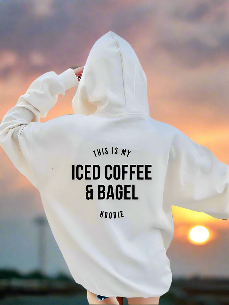 Iced Coffee and Bagel Hoodie