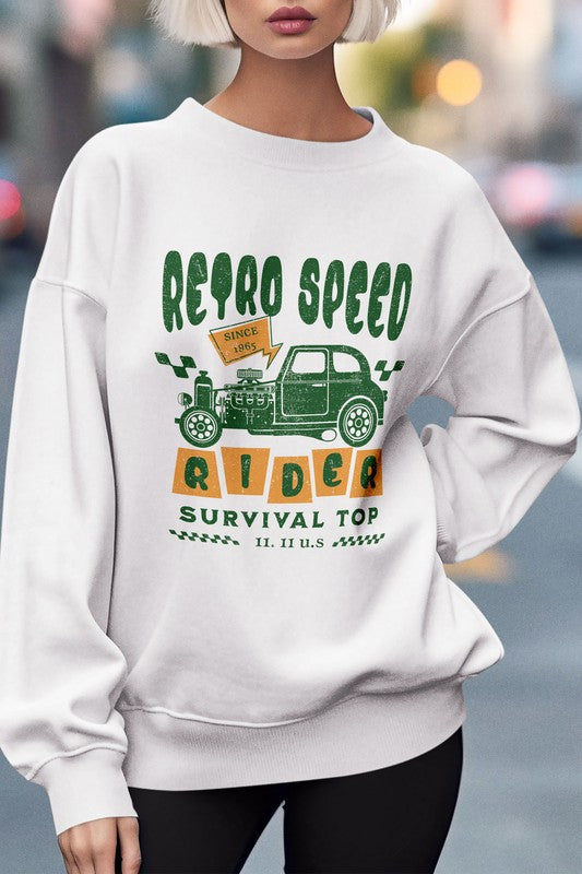 Retro Vintage Speed Rider Sweatshirt