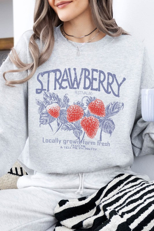 Strawberry Festival 86 Fleece Sweatshirt – Locally Grown, Farm Fresh Crewneck