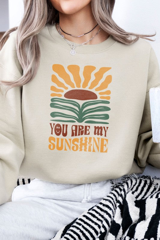 You Are My Sunshine Oversized Crewneck Fleece Sweatshirt