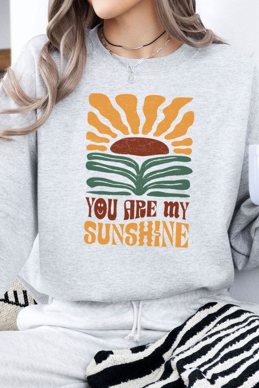 You Are My Sunshine Oversized Crewneck Fleece Sweatshirt